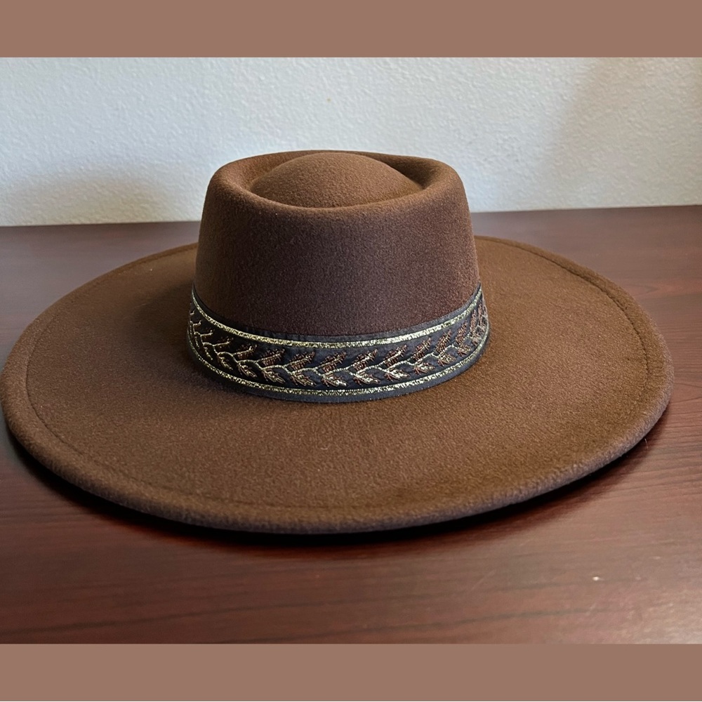 Wide Brim Boater Hat View 4